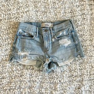 High waisted jean shorts
